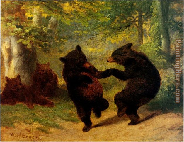 Dancing Bears painting - William Beard Dancing Bears art painting